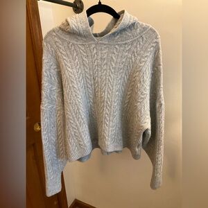 Express Cable-Knit Hooded Sweater